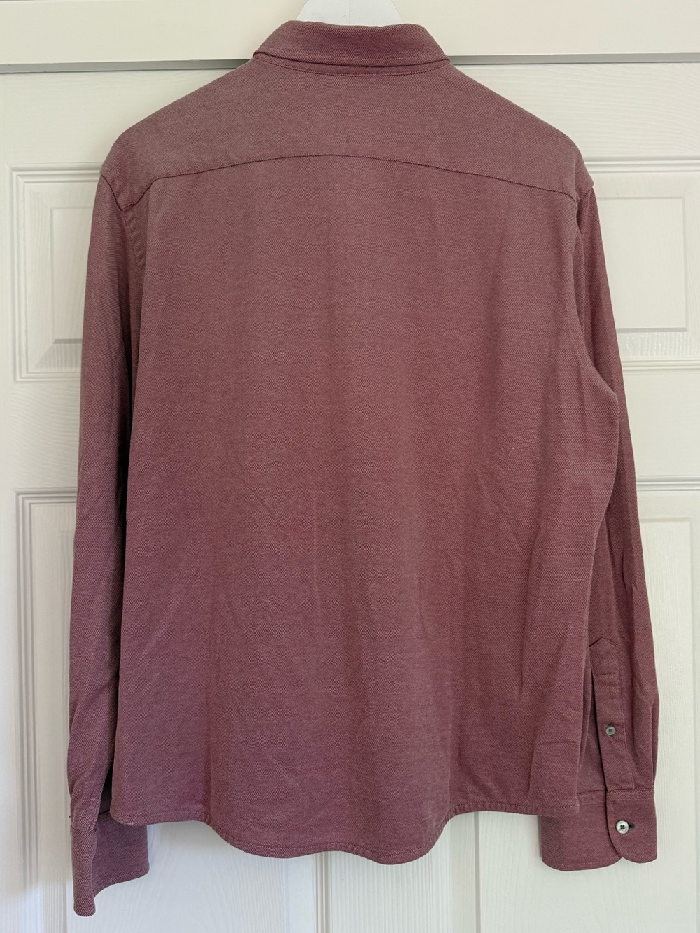 UNTUCKit Men's Pencarrow CoolMax Performance Button-Down Shirt in Rose - Picture 5 of 5